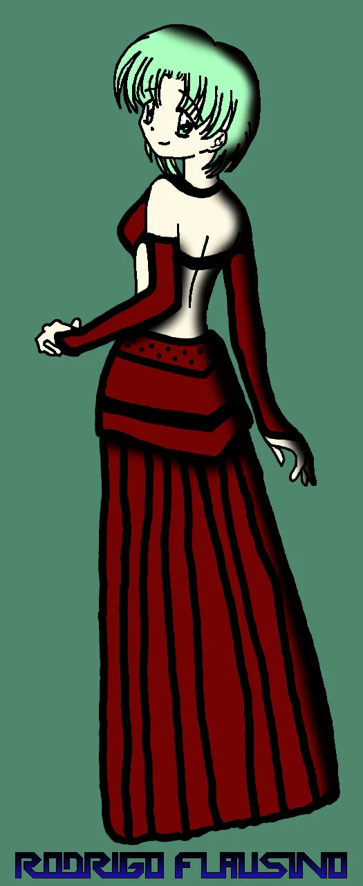 Desenho de Dançarina do Ventre - Estilo Anime - Desenho 87