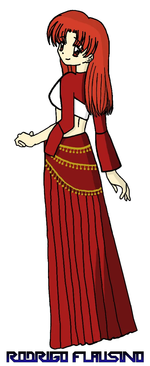 Dançarina de Dança do Ventre - Desenho 131 com Tablets