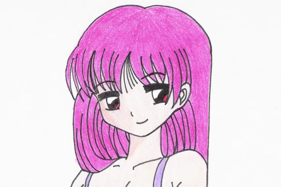 Desenho - Mulher de Biquíni em estilo anime - Desenho 153 - capa