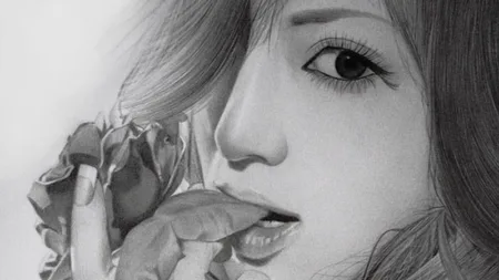 Desenho Realista de Mulher feito à Lápis - AYU - ROSE - Por klsadako - Index