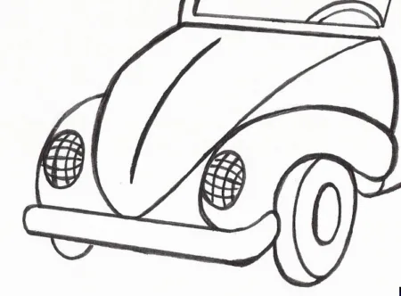Desenho – Fusca (carro) Desenho de um Fusca Topo