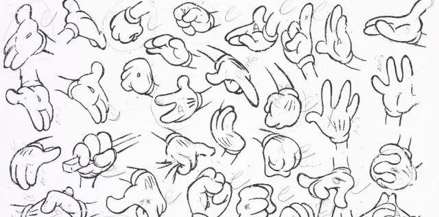 Desenhos de mãos para desenhar (estilo cartoon)