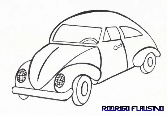 Desenho de Fusca 001