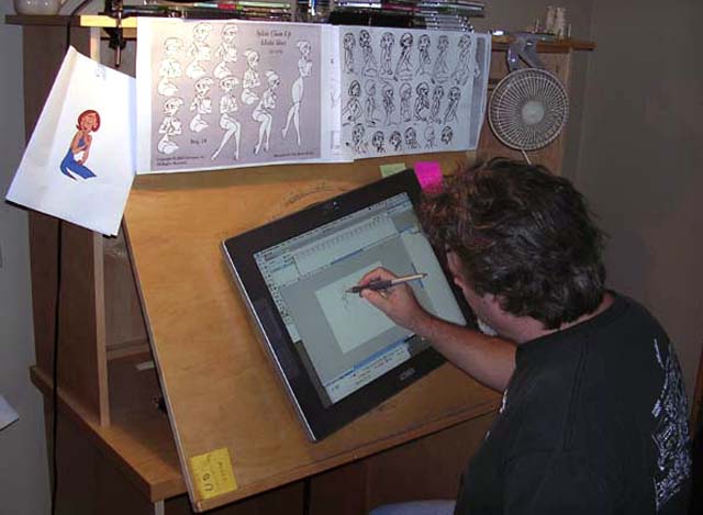 Desenhando numa mesa digitalizadora da Cintiq 01