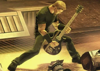 Redação da Gamemaster com o Guitar Hero: Metallica Guitar Hero Metallica