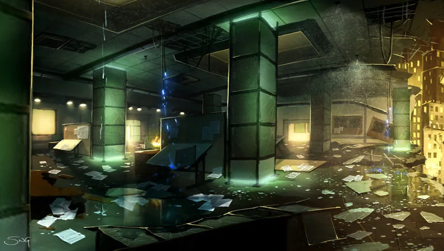 ghostbusters office by kuren