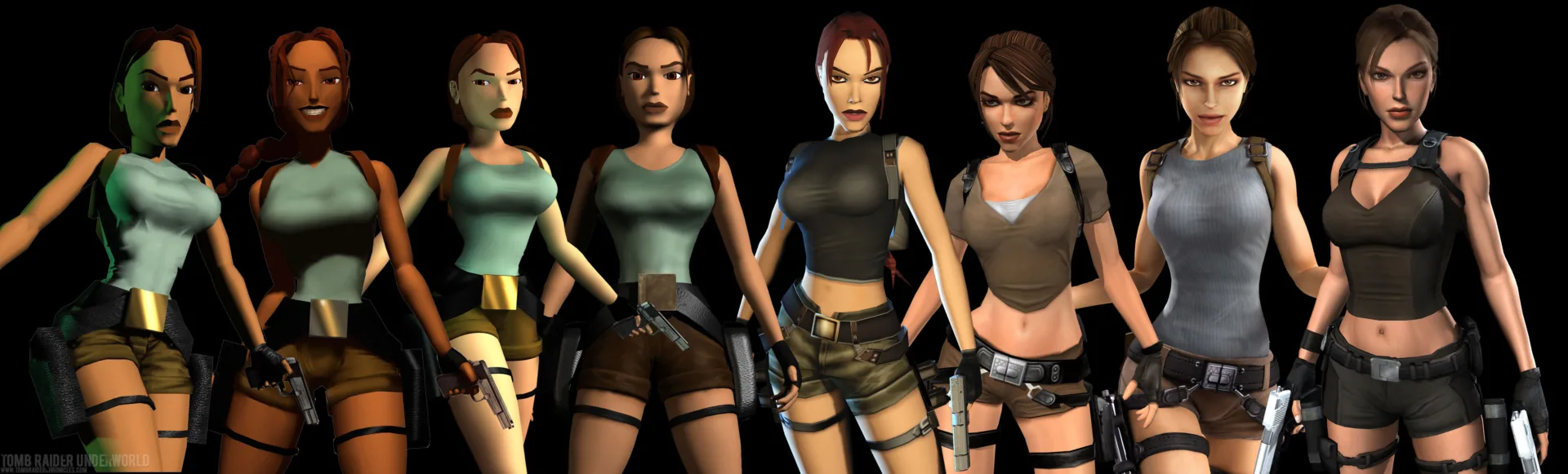 Lara Croft - Evolução da personagem nos games