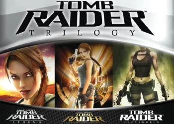 Comparação gráfica de Tomb Raider Trilogy com os games Legend e Anniversary (PS2) Tomb Raider Trilogy Boxart
