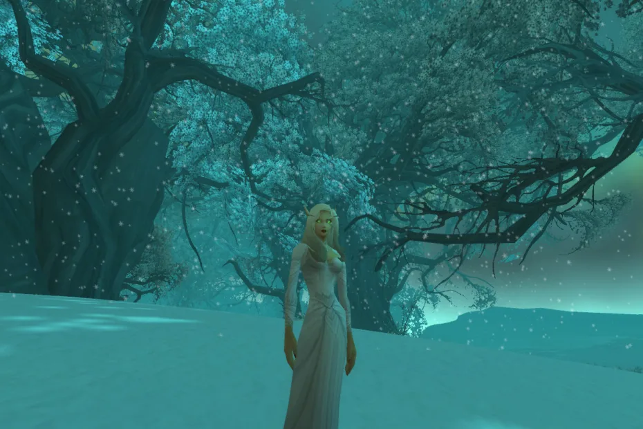 World of Warcraft - Elfa Sangrenta na floresta