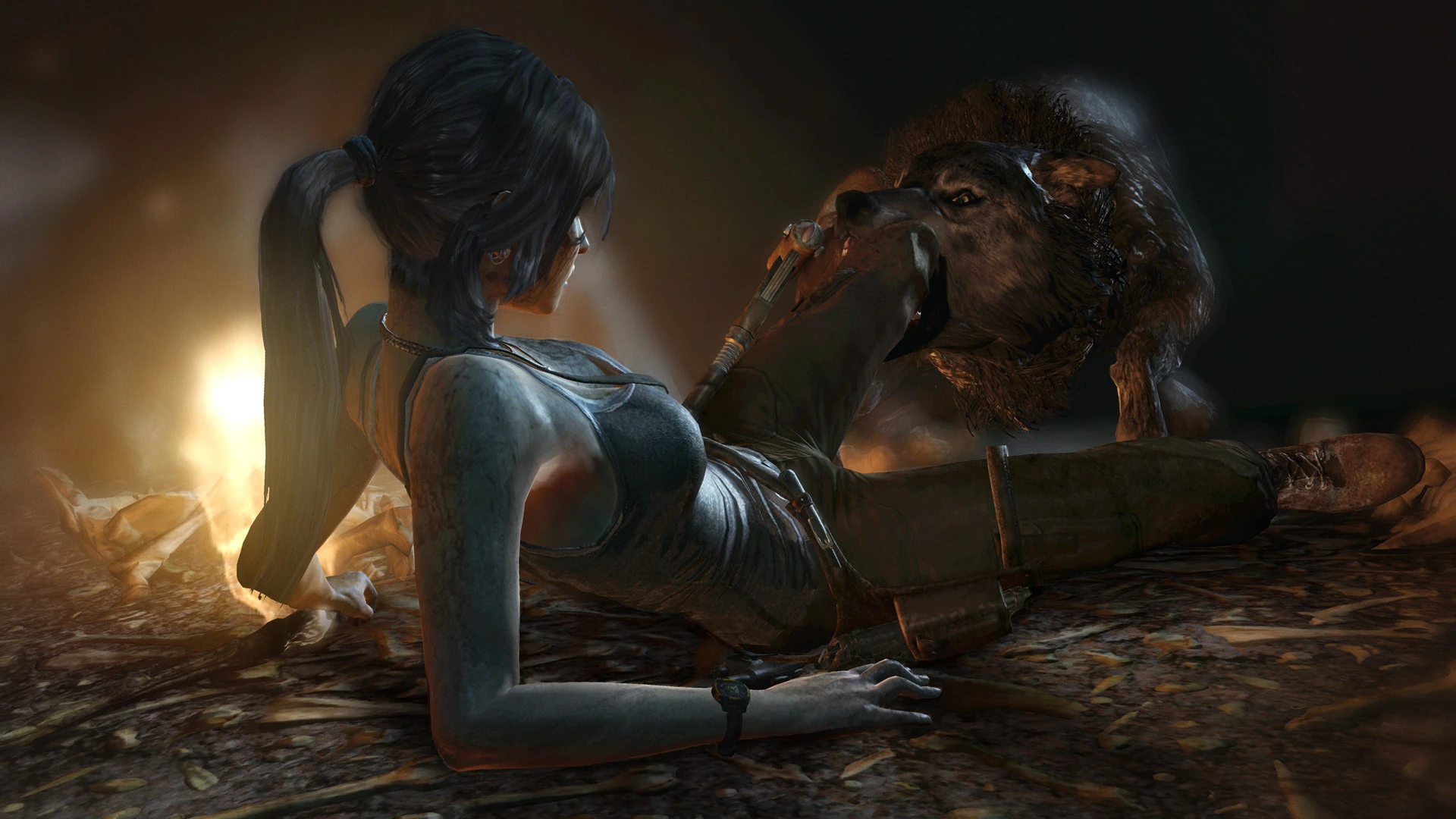 Tomb Raider - Lara Croft - Wolf Attack