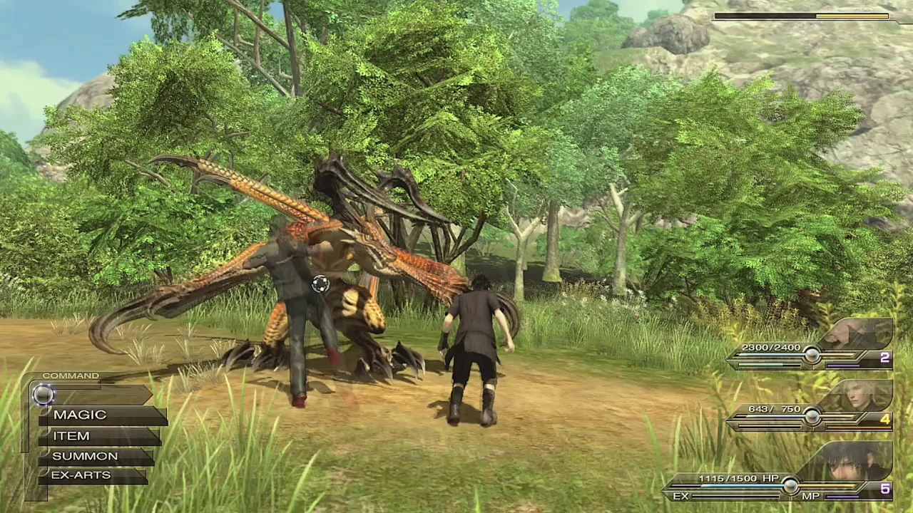 Final Fantasy Versus XIII - Imagem de combate em tempo real