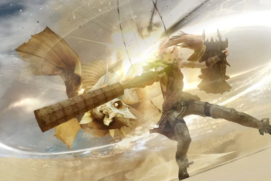 Lightning Returns - Final Fantasy XIII - Combate no deserto