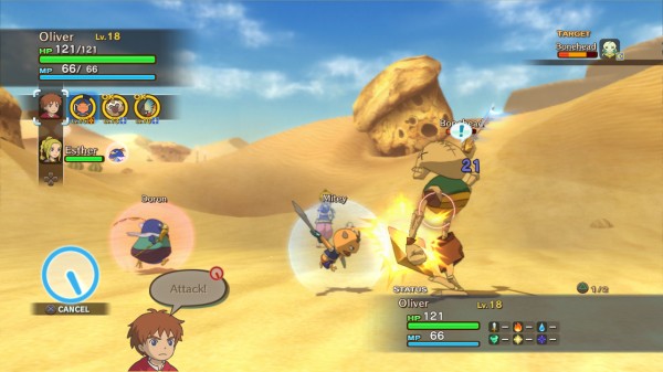 Ni No Kuni Wrath of the White Witch - Battle Gameplay Screenshot