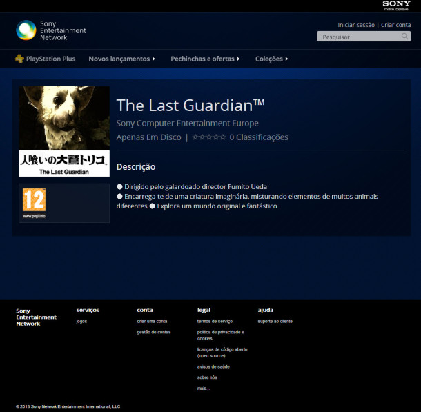 The Last Guardian - PSN Store - Portugal