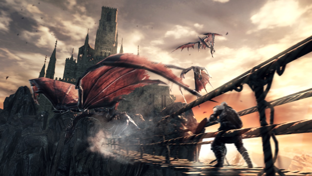Dark Souls II - Bridge - Dragon Aerie - Dragon Shrine