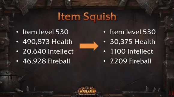 World of Warcraft - Warlords of Draenor - Item Squish
