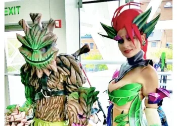 Cosplays da Otakon 2014 - Kha'Zix, Maokai e Zyra (League of Legends) Maokai e Zyra - Cosplays - League of Legends - Otakon 2014 capa