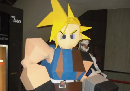 Cloud Pixelado cosplay capa