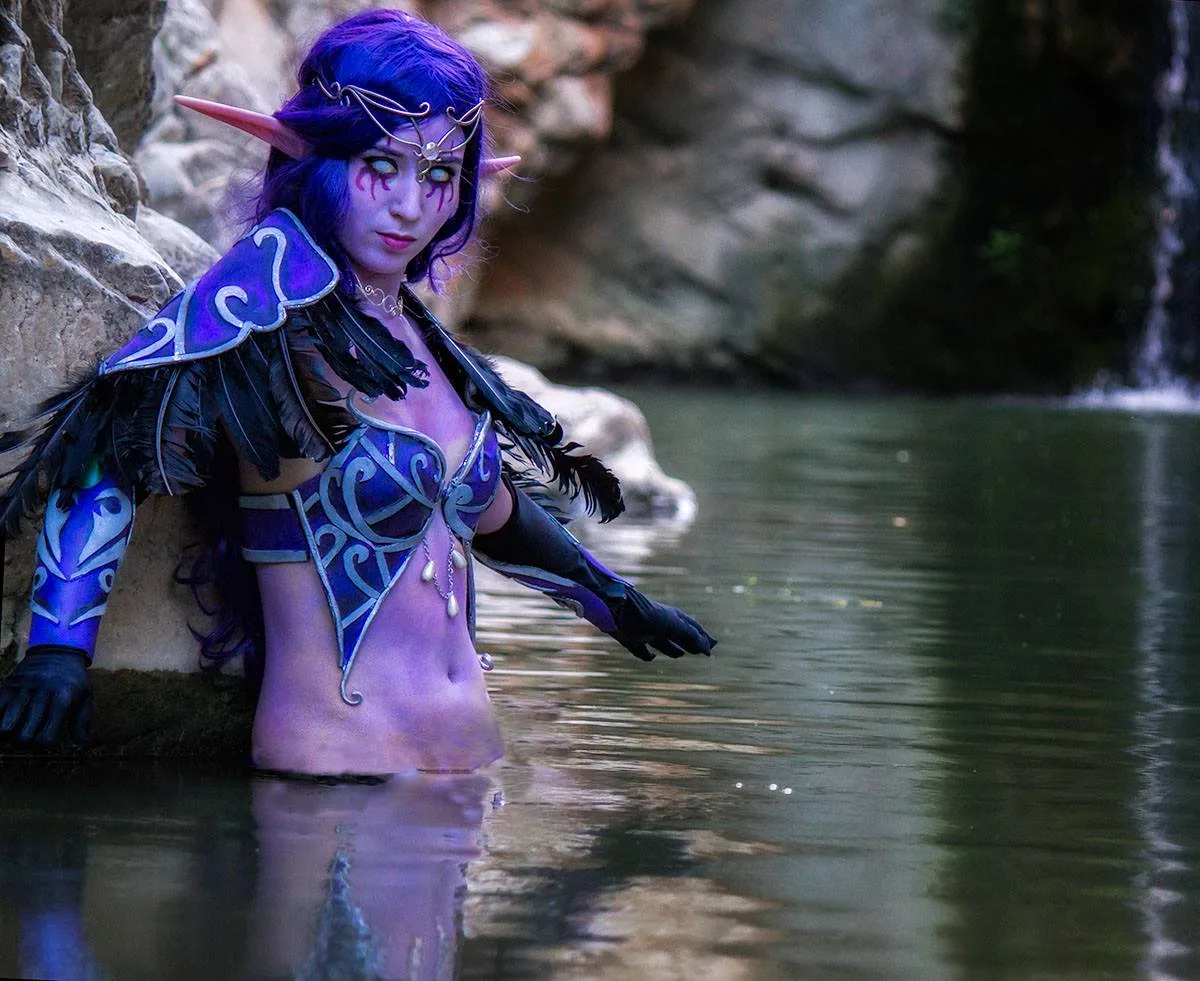 Cosplay - Night Elf Hunter from WoW - Caçadora Elfa Noturna - Lady Devilrose 12