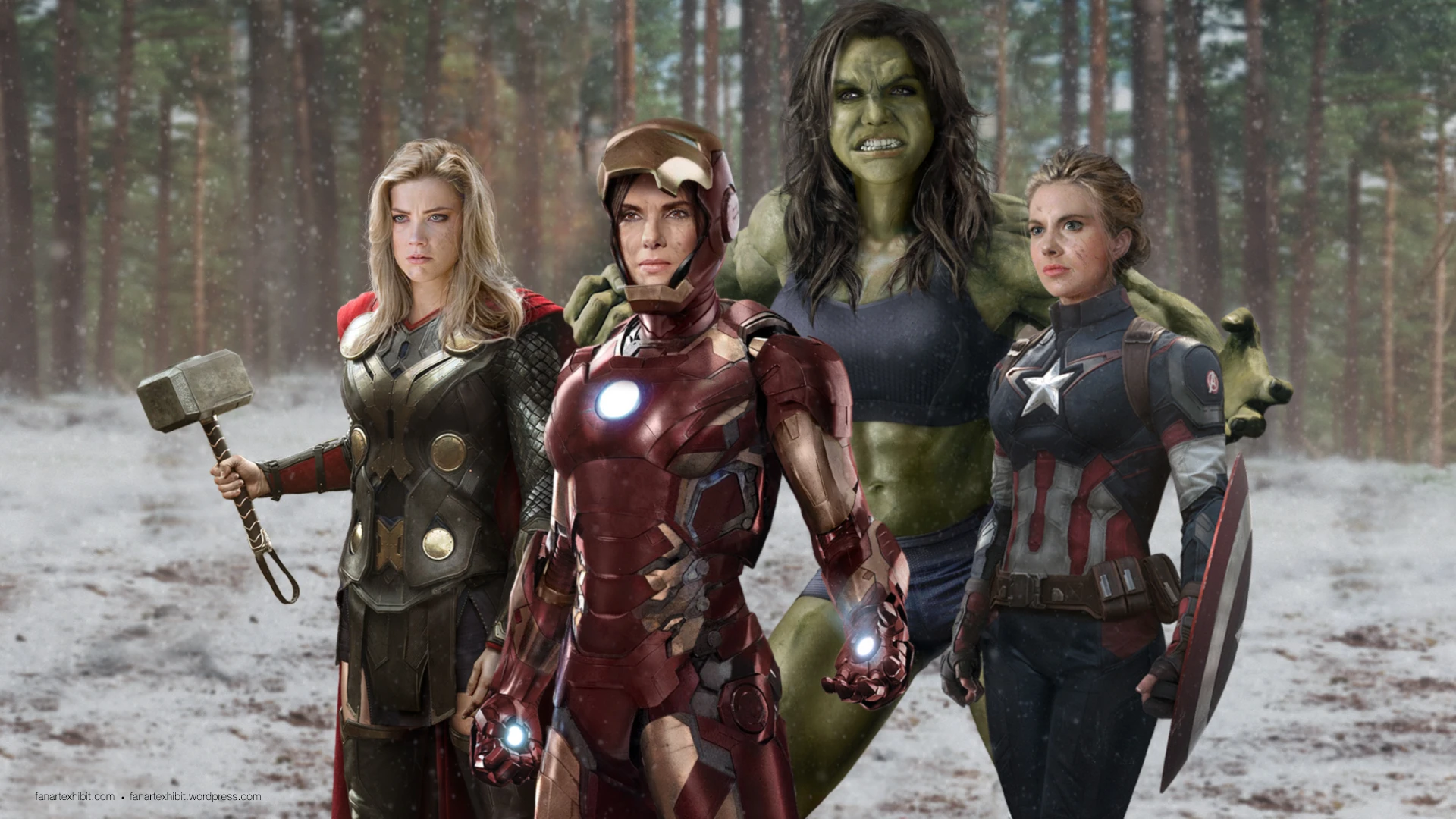 Atrizes de Hollywood como heroínas da Marvel - Wallpaper 2