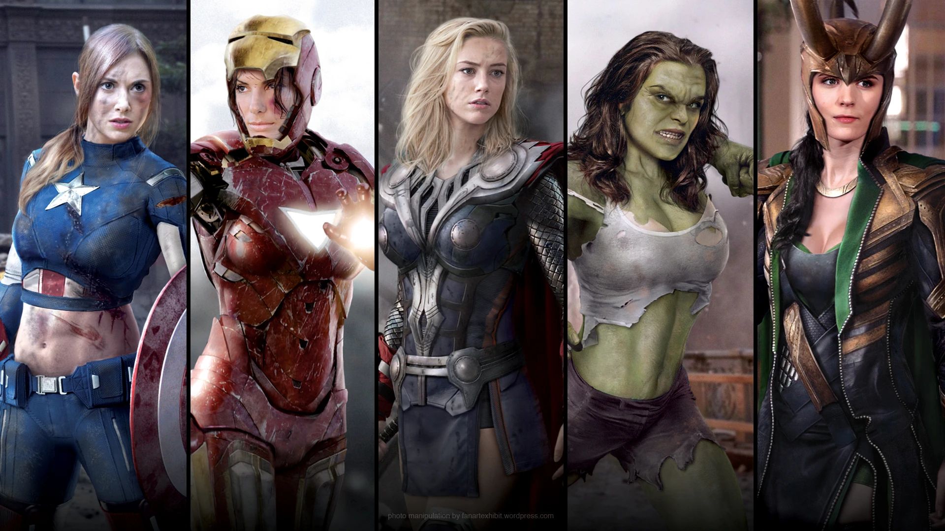 Vingadores - Atrizes de Hollywood como heroínas da Marvel - Wallpaper 1920x1080