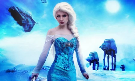 Elsa Cosplay - Frozen - Sabre de Luz