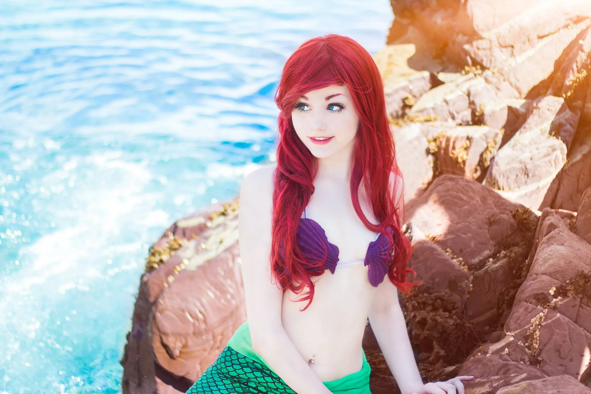 Linda Cosplay da Ariel - A Pequena Sereia - Princesa Disney - Por Ri Care 01