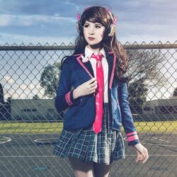 D.VA Colegial - Cosplay de Overwatch - Topo 02