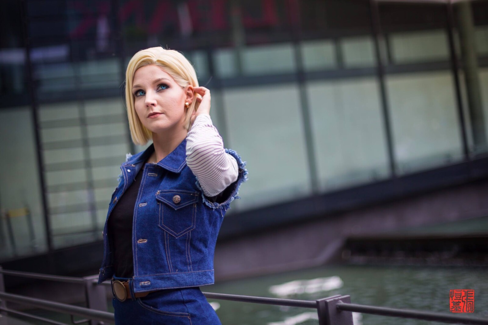 Linda Cosplay da Android 18 - Dragon Ball - Por Liechee 16 - Nova Versão