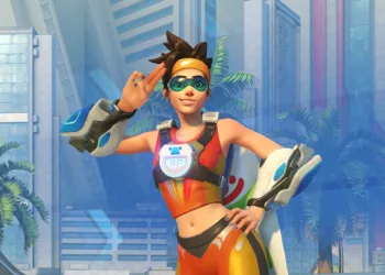 Veja um belo cosplay da Tracer, de Overwatch, com a skin dos Jogos de Verão Tracer Summer - Overwatch 2 - 001