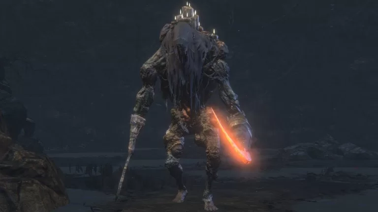 Bloodborne - Gigante com espada flamejante