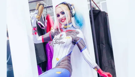 D.VA Arlequina Cosplay - Overwatch Topo