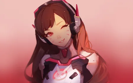 D.VA Kawaii Wallpaper Full HD - Overwatch 2