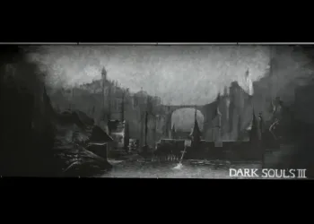 Dark Souls III - Arte recriada num quadro negro