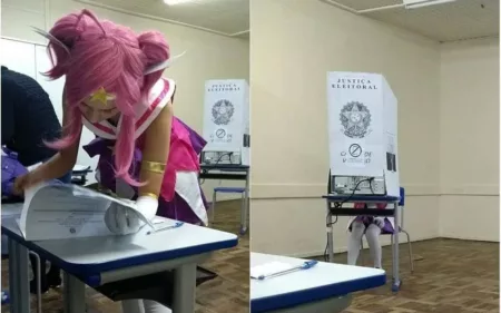 Lux votando nas eleições 2018