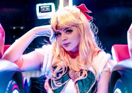 Belo Cosplay Fofo e Kawaii da Sailor Vênus - Minako Aino - Sailor Moon - Foto Topo