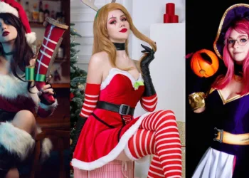 Janna, Katarina, Ahri e os melhores cosplays femininos de LoL da semana Cosplays Femininos de LoL - League of Legends - Janna Feiticeira - Katarina Noite Infeliz e Miss Fortune Natalina