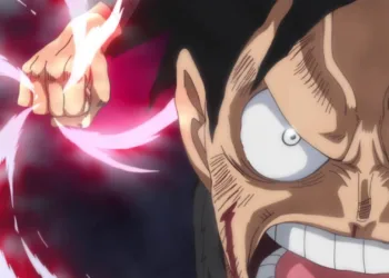 One Piece - Luffy desferindo soco