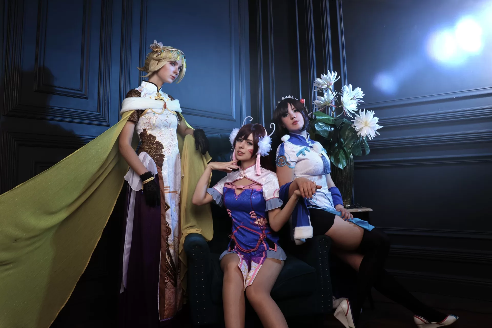 Overwatch Cosplays - Cheongsam - Mercy, DVA e Mei com belos vestidos chineses - Foto 04