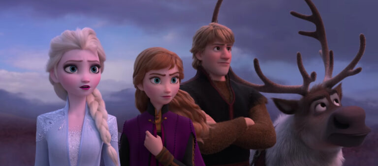 Frozen 2 - Principais Protagonistas do filme da Disney, com Elsa e Anna na imagem