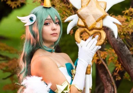 Soraka Guardiã Estelar - Lindo Cosplay Feminino de League of Legends com vestido fofo - Topo