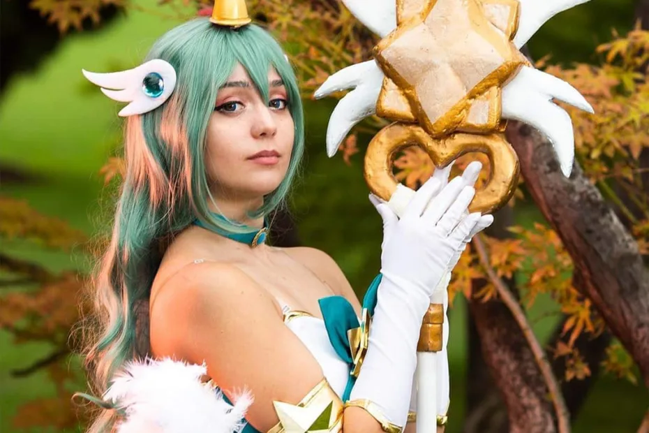 Soraka Guardiã Estelar - Lindo Cosplay Feminino de League of Legends com vestido fofo - Topo