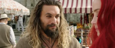 Aquaman e Mera - Cena do filme protagonizado por Jasom Momoa e Amber Heard