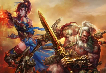 Diablo III - Arcanista e Bárbaro - FanArt Style capa