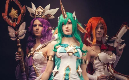 Lindíssimos Cosplays das Guardiãs Estelares de LoL - Miss Fortune, Janna e Soraka - Star Guardian Topo
