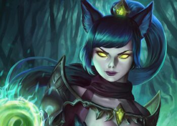 Artista faz wallpaper/papel de parede de skin original da Ahri Soulstealer, de League of Legends (LoL) Ahri Soulstealer FanArt - Phone Wallpaper - Papel de Parede Desktop - League of Legends