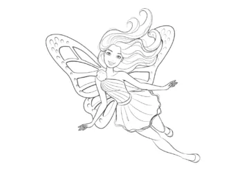 Barbie Fada - Lindo desenho pra colorir, pintar e imprimir - Atividade para crianças - Wallpaper Full HD Papel de Parede