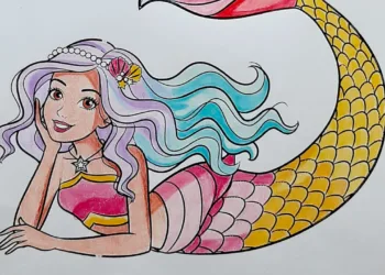 Barbie Sereia Dreamtopia – Veja como colorir este desenho da boneca Barbie (Tutorial) Boneca Barbie Sereia Dreamtopia - Colorindo um lindo desenho - Mermaid Coloring Pages Topo