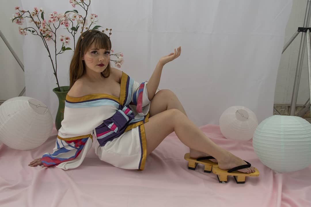Ahri com kimono - Cosplay 002