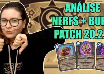 Veja a análise de nerfs e buffs de Hearthstone com a Nayara Sylvestre Análise de Nerfs e Buffs Banner Nayara Sylvestre